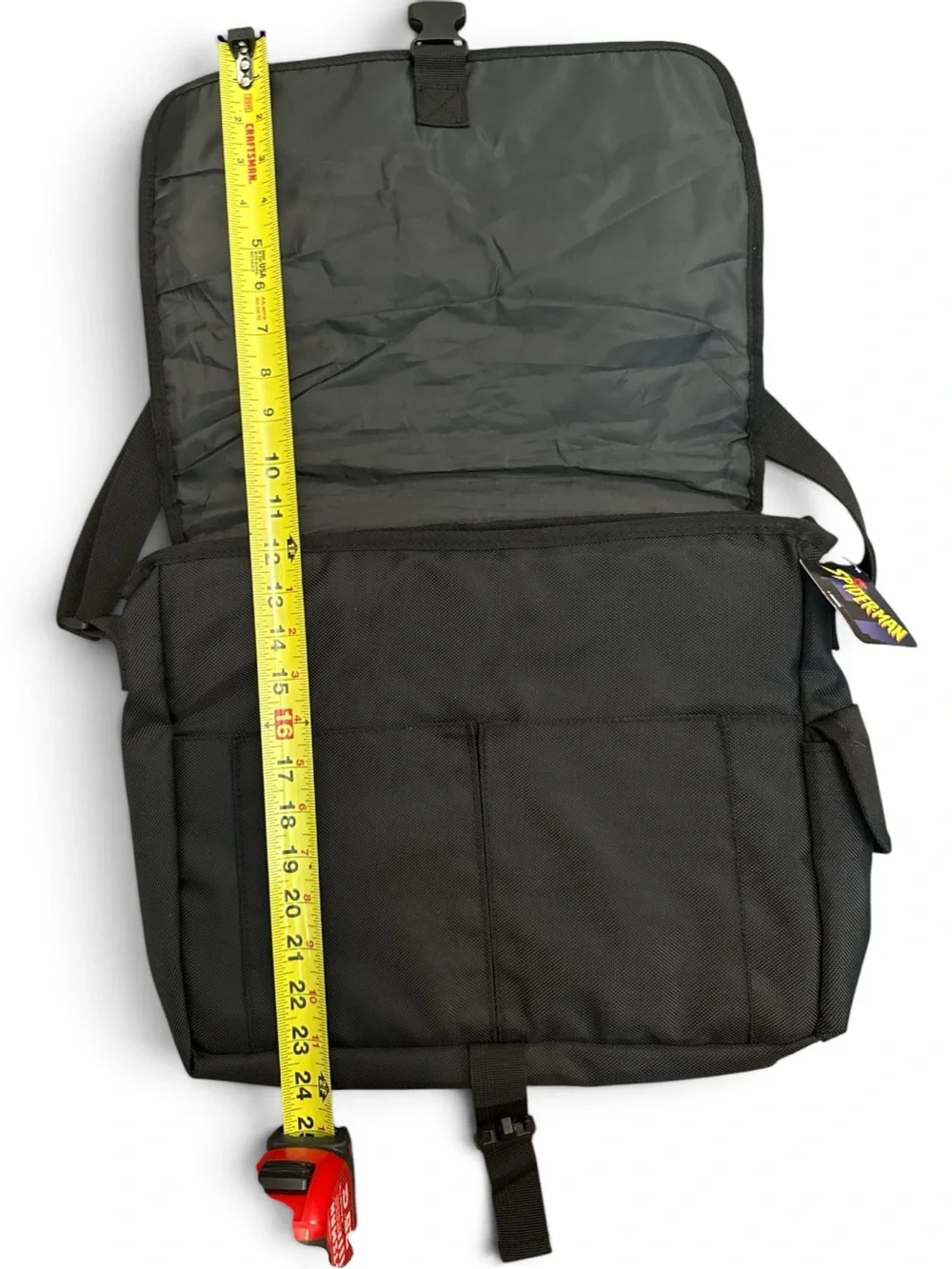 Marvel Black Spider-Web Laptop Messenger Bag